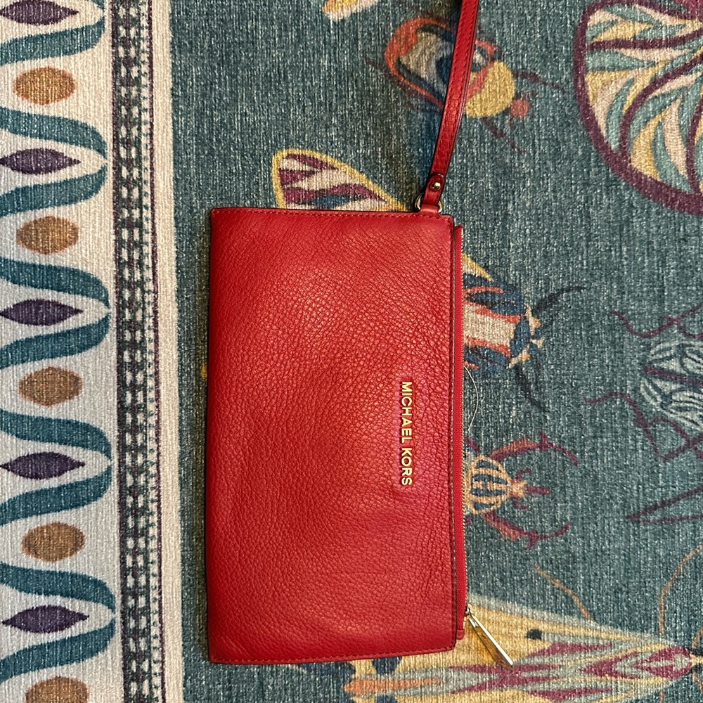 Michael Kors Vibrant Red Wristlet